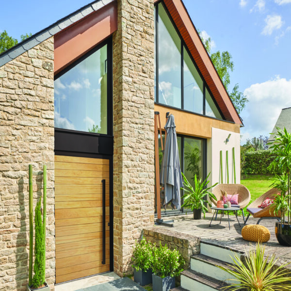 Porte d'entrée en alu CARPE DIEM 1600 Naturel