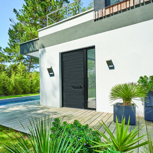 Porte d'entrée en alu CARPE DIEM DRYADE Brûlé