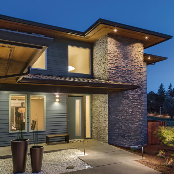 Porte d'entrée alu PASSAGE RAL 7039 MONOBLOC