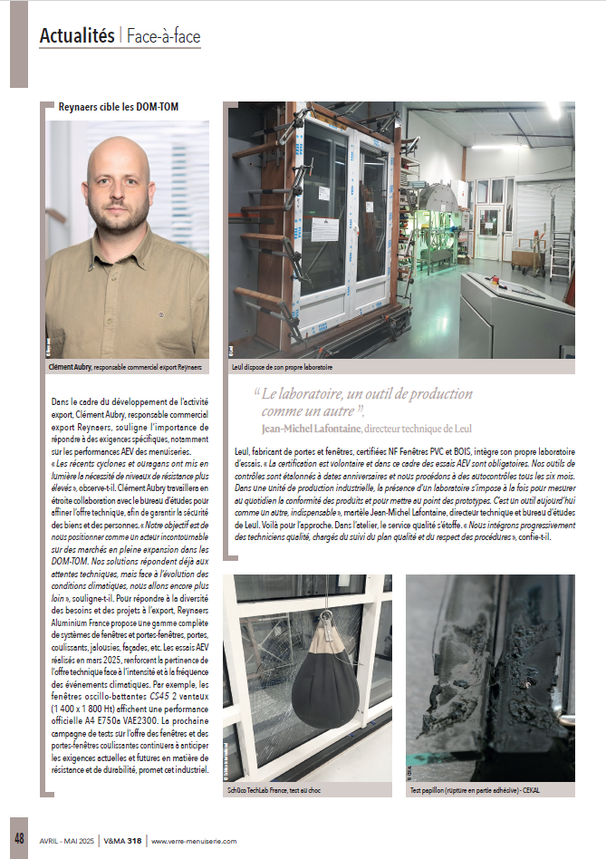 V&MA - laboratoire leul menuiseries fabricant de portes et fenêtres