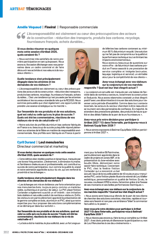 VPM - salon artibat 2025 - Leul Menuiseries fabricant de portes et fenêtres