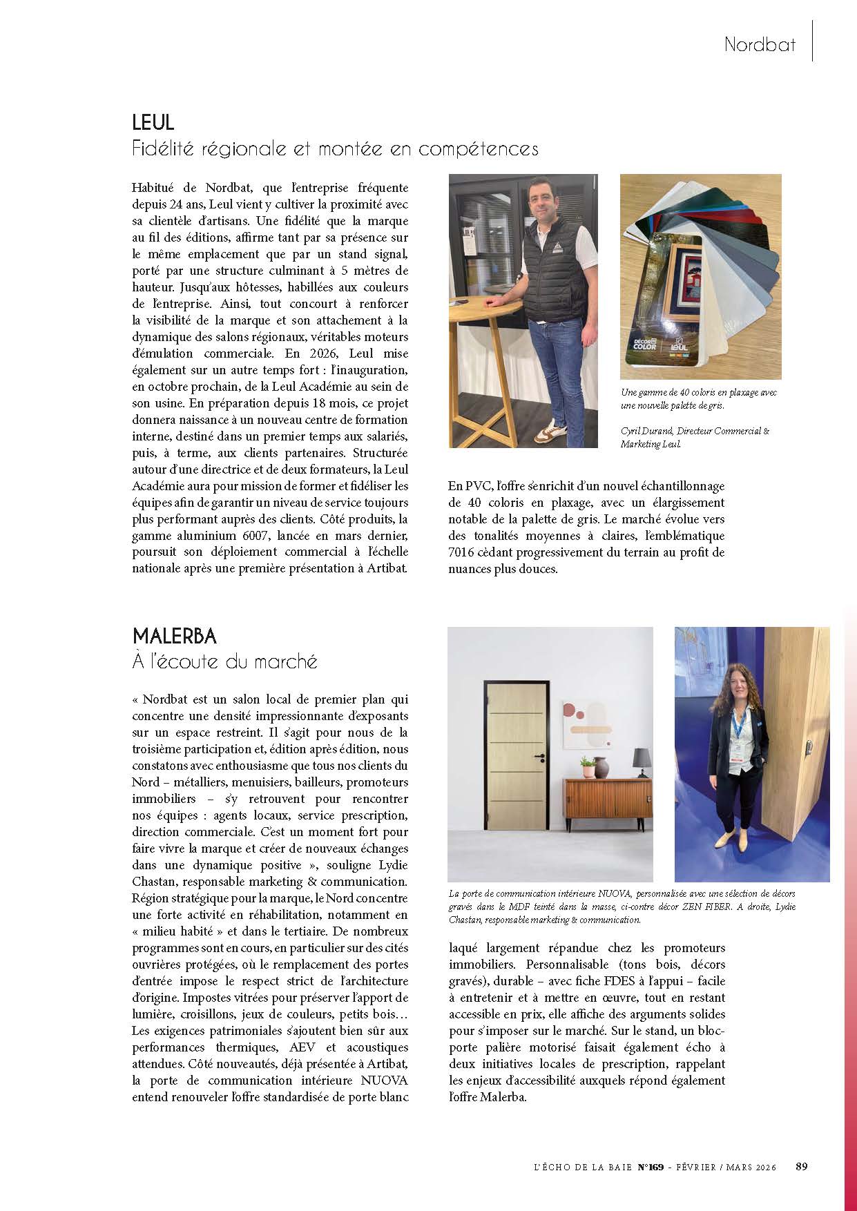 ECHO DE LA BAIE N°169 Leul sur nordbat 2026