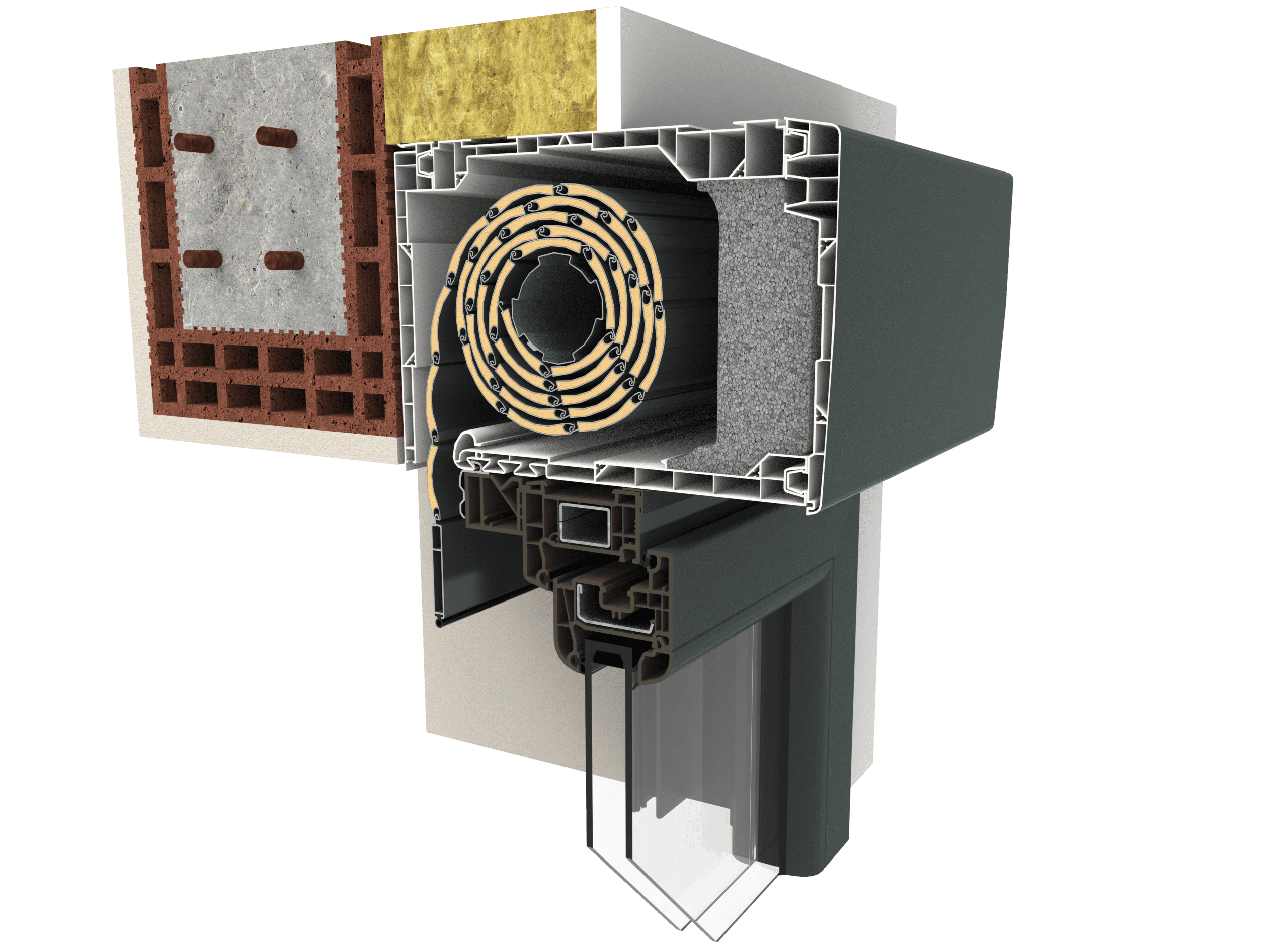 coffre de volet roulant intégré à l'intérieur sur bois, pvc et alu