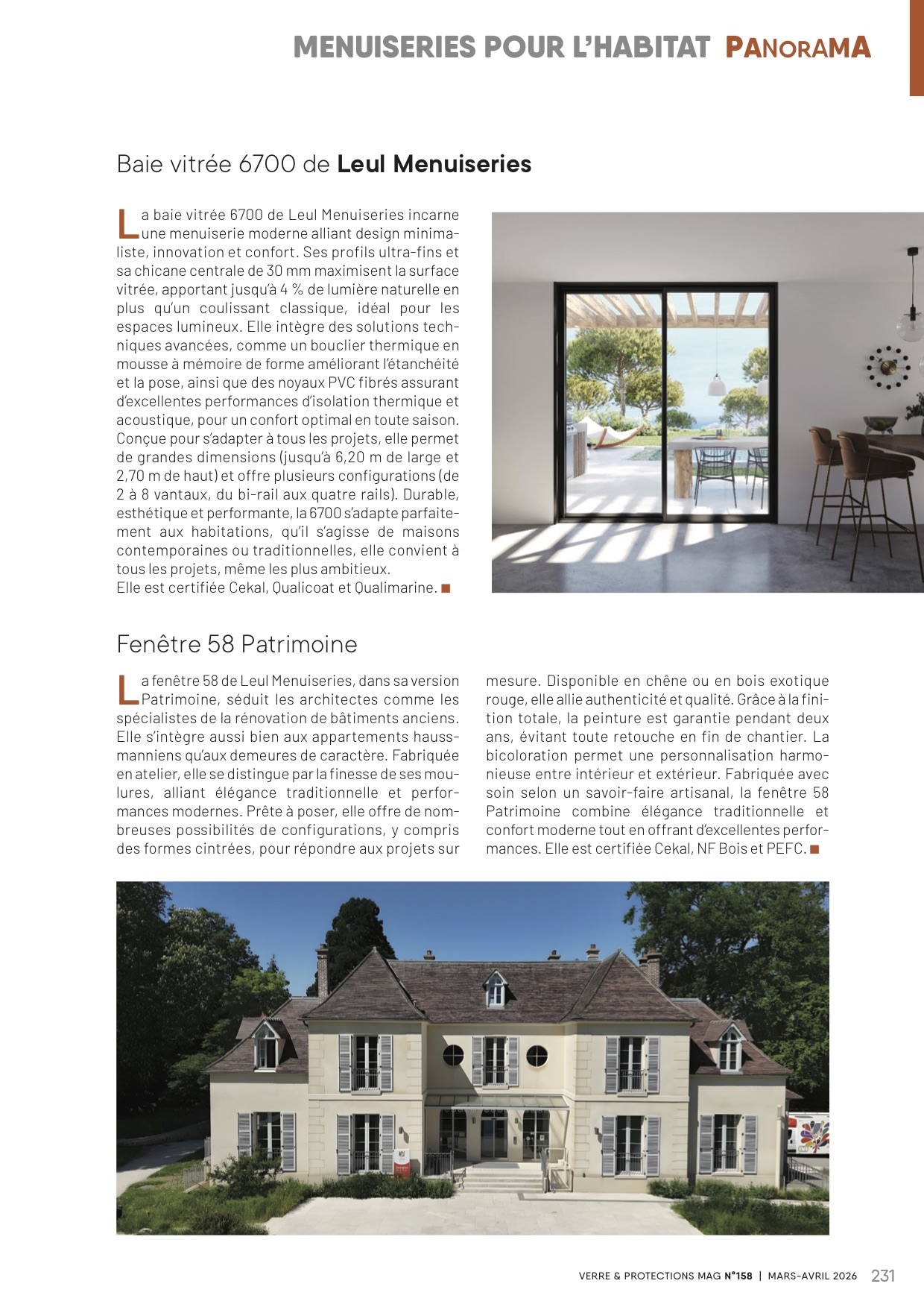 baie vitrée aluminum 6700 leul menuiseries, gamme 58 patrimoine rénovation