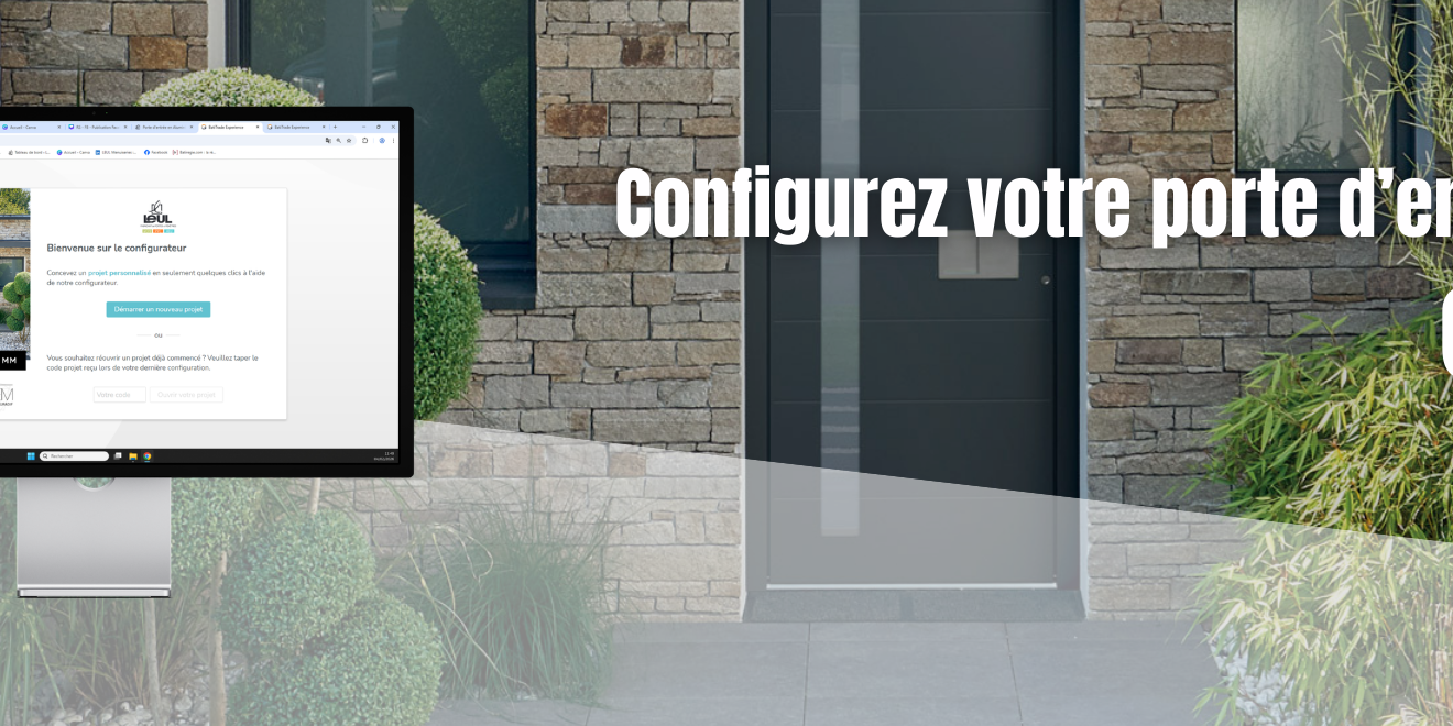 configurateur 3D porte d'entrée aluminium