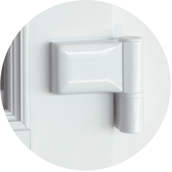 Paumelle PVC réglable sur trois axes