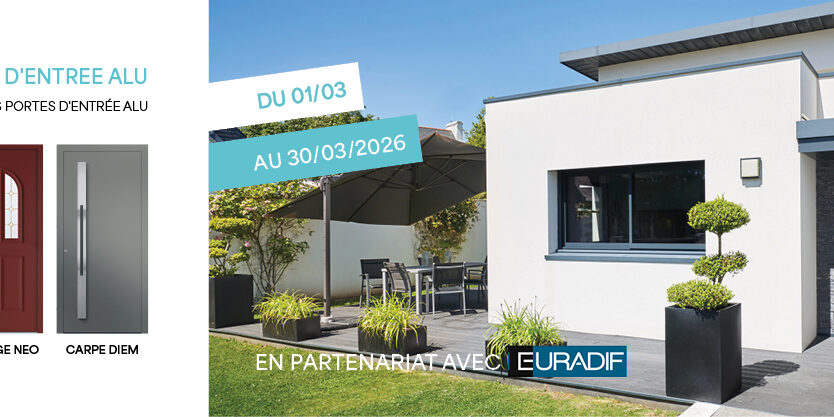 offre promotionnelle sur les portes d'entrée aluminium
